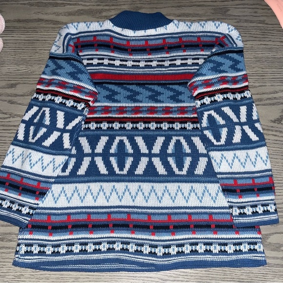 Croquet Club Sweaters - vintage Croquet Club XOXO colorful geometric sweater made in the USA 80s 90s L
